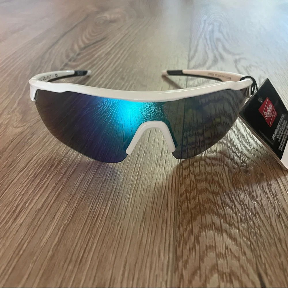 Rawlings Youth White and Blue Sports Sunglasses - NWT